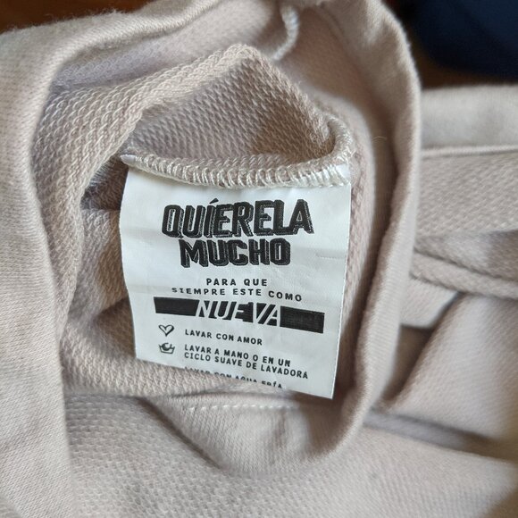 Tan Sweater Knit Leopard Sleeved Dress- Size S - Picture 5 of 5